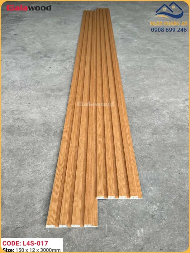 Tấm Ốp Tường Lam Sóng Nhựa Giả Gỗ Galawood L4S-017